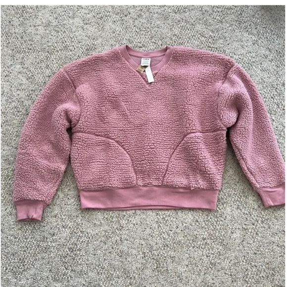 NWT VICTORIA’S SECRET PINK OVERSIZED PULLOVER SHERPA SWEATER 🔥🔥🔥🔥🔥 - Picture 1 of 6